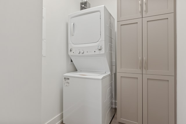 a white drying machine in a corner